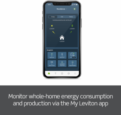 Whole Home Energy Monitor with Wi-Fi, 1 Pair of CTs, Smart Control Features