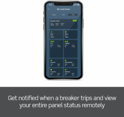 Whole Home Energy Monitor with Wi-Fi, 1 Pair of CTs, Smart Control Features