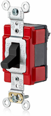 Lev-Lok 20 Amp 3-Way Toggle Switch, 120/277 Volt, Extra Heavy Duty, Nylon Cover