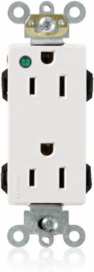 15 Amp Extra Heavy-Duty Hospital Grade Duplex Receptacle, 125V, Self-Grounding