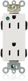15 Amp Extra Heavy-Duty Hospital Grade Duplex Receptacle, 125V, Self-Grounding