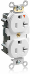 20 Amp Lev-Lok Isolated Ground Duplex Receptacle, 125 Volt, NEMA 5-20R