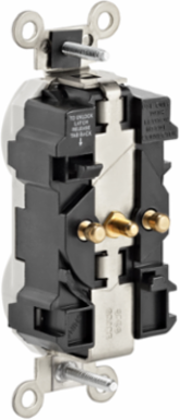 20 Amp Duplex Receptacle, Heavy-Duty Industrial Grade, Smooth Face, Self-Grounding