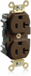 20 Amp Duplex Receptacle Outlet, Extra Heavy-Duty, NEMA 5-20R, Self-Grounding