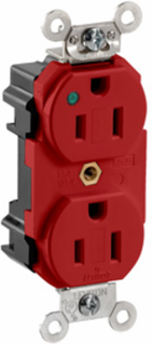 Lev-Lok Duplex Receptacle, Extra Heavy-Duty Hospital Grade, 15 Amp, 125 Volt