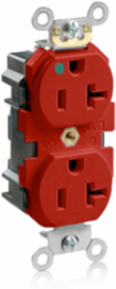 Lev-Lok Duplex Receptacle, 20 Amp, 125 Volt, NEMA 5-20R, Hospital Grade