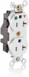 Lev-Lok Duplex Receptacle, 20 Amp, 125 Volt, Heavy-Duty Hospital Grade, NEMA 5-20R