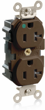 Lev-Lok Duplex Receptacle, 20 Amp, 125 Volt, Extra Heavy-Duty Hospital Grade, NEMA 5-20R