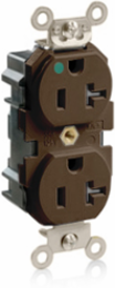Lev-Lok Duplex Receptacle, 20 Amp, 125 Volt, Extra Heavy-Duty Hospital Grade, NEMA 5-20R