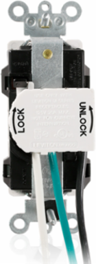 Lev-Lok Decora Plus Duplex Receptacle, 15 Amp, 125 Volt, Heavy-Duty Hospital Grade