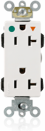 Lev-Lok Decora Plus Receptacle, 20 Amp, 125 Volt, Heavy-Duty Hospital Grade