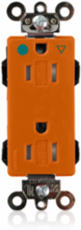 Lev-Lok Decora Plus Isolated Ground Duplex Receptacle, 15 Amp, 125 Volt, Heavy-Duty Hospital Grade