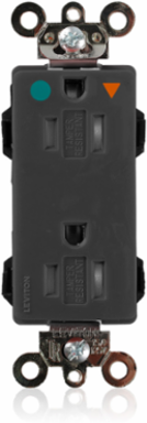 Lev-Lok Decora Plus Isolated Ground Outlet, 15 Amp, 125 Volt, Hospital Grade
