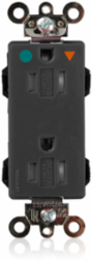 Lev-Lok Decora Plus Isolated Ground Outlet, 15 Amp, 125 Volt, Hospital Grade