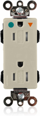 Isolated Ground Duplex Receptacle, 15 Amp, 125 Volt, Hospital Grade, Tamper-Resistant, Ivory