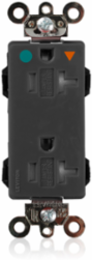 Lev-Lok Decora Plus Isolated Ground Duplex Receptacle, 20 Amp, 125 Volt, Hospital Grade