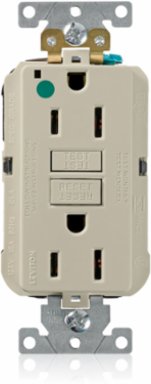 SmartlockPro GFCI Receptacle 15 Amp, Extra Heavy-Duty, NEMA 5-15R, Ivory
