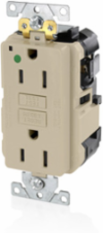 SmartlockPro GFCI Receptacle 15 Amp, Extra Heavy-Duty, NEMA 5-15R, Ivory