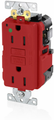 15 Amp SmartlockPro® GFCI Outlet, Hospital Grade, Duplex, NEMA 5-15R