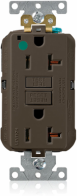 20 Amp SmartlockPro GFCI Receptacle, Extra Heavy-Duty Hospital Grade, 125 Volt NEMA 5-20R