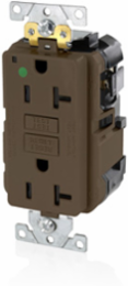 20 Amp SmartlockPro GFCI Receptacle, Extra Heavy-Duty Hospital Grade, 125 Volt NEMA 5-20R