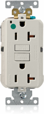 SmartlockPro GFCI Receptacle, 20 Amp, Hospital Grade, Light Almond