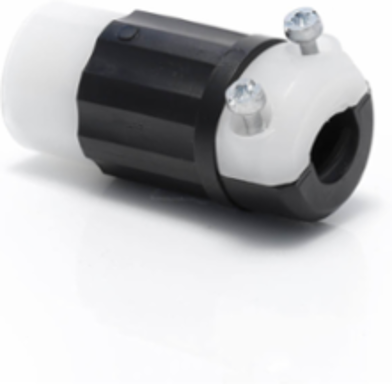 Mini Locking Connector, 15 Amp, 125 Volt, Nylon, Black-White