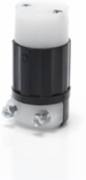 Mini Locking Connector, 15 Amp, 125 Volt, Nylon, Black-White