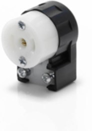 Mini Locking Connector 15 Amp 125 Volt NEMA ML2R Grounding Black & White