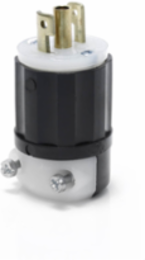 Mini Locking Plug 15A, 125V, NEMA ML2P, Impact Modified Nylon Body