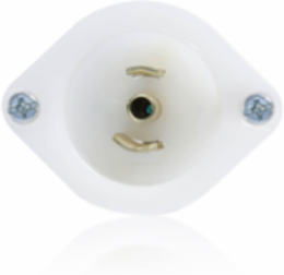 Mini Flanged Inlet Locking Receptacle 15 Amp 125 Volt Nylon Construction