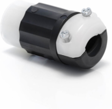 Mini Locking Connector 15 Amp 125/250 Volt NEMA ML3R Non-Grounding Black-White
