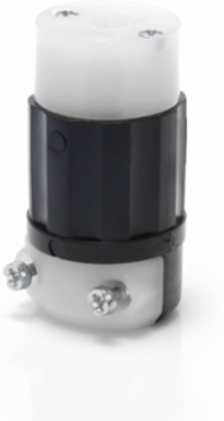Mini Locking Connector 15 Amp 125/250 Volt NEMA ML3R Non-Grounding Black-White