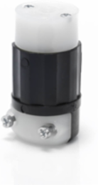 Mini Locking Connector 15 Amp 125/250 Volt NEMA ML3R Non-Grounding Black-White