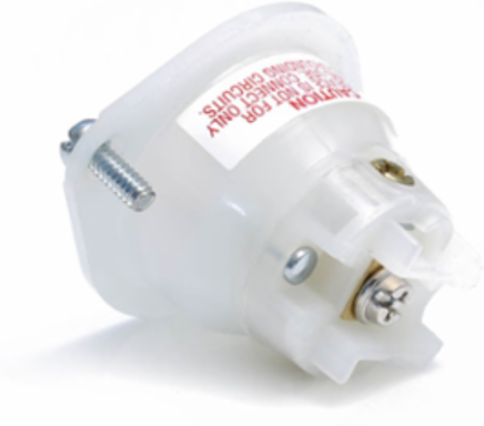 Mini Flanged Inlet Locking Receptacle, 15 Amp, 125/250 Volt, White