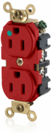 Extra Heavy-Duty Hospital Grade Duplex Receptacle Outlet, 15 Amp, 125 Volt, Red