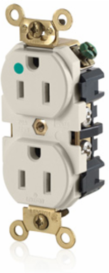 Extra Heavy-Duty Hospital Grade Duplex Receptacle 15 Amp 125 Volt Light Almond