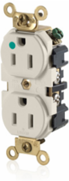 Extra Heavy-Duty Hospital Grade Duplex Receptacle 15 Amp 125 Volt Light Almond