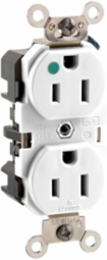 Extra Heavy-Duty Hospital Grade Duplex Receptacle, 15 Amp, 125 Volt, NEMA 5-15R