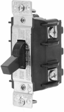 30 Amp 600 Volt 2-Pole AC Manual Motor Controller, Industrial Grade, Toggle Switch