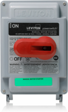 40 Amp 600 Volt 2-Pole Non-Fused Manual Motor Controller, Type 4X Enclosure