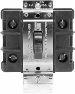 60 Amp AC Manual Motor Controller, 600 Volt, Industrial Grade, Toggle Switch
