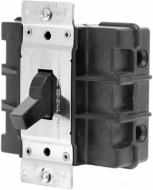 60 Amp Manual Motor Controller, 600 Volt, 3-Pole, Non-Grounding, Black