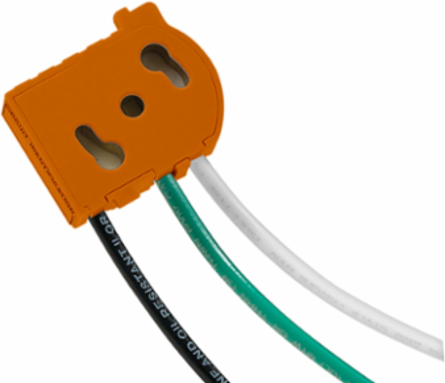 Lev-Lok Wiring Module 20 Amp 125 Volt with 6 Inch THHN Wire Leads