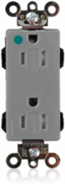 Lev-Lok Decora Plus Duplex Receptacle, 15 Amp, 125 Volt, Hospital Grade, Tamper-Resistant