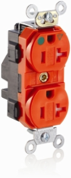 Lev-Lok Isolated Ground Duplex Receptacle, 20 Amp, 125 Volt, Tamper-Resistant