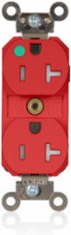 Lev-Lok Duplex Receptacle, 20 Amp, 125 Volt, Extra Heavy-Duty Hospital Grade