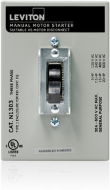 30 Amp 600 Volt Three-Pole AC Manual Motor Controller, Type 1 Enclosure