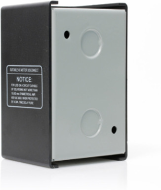 Manual Motor Controller Enclosure, 30 Amp, Type 1, Thermoplastic, Black
