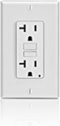 20 Amp SmartLock Pro Slim GFCI Receptacle, 125 Volt, Gray, Back & Side Wired